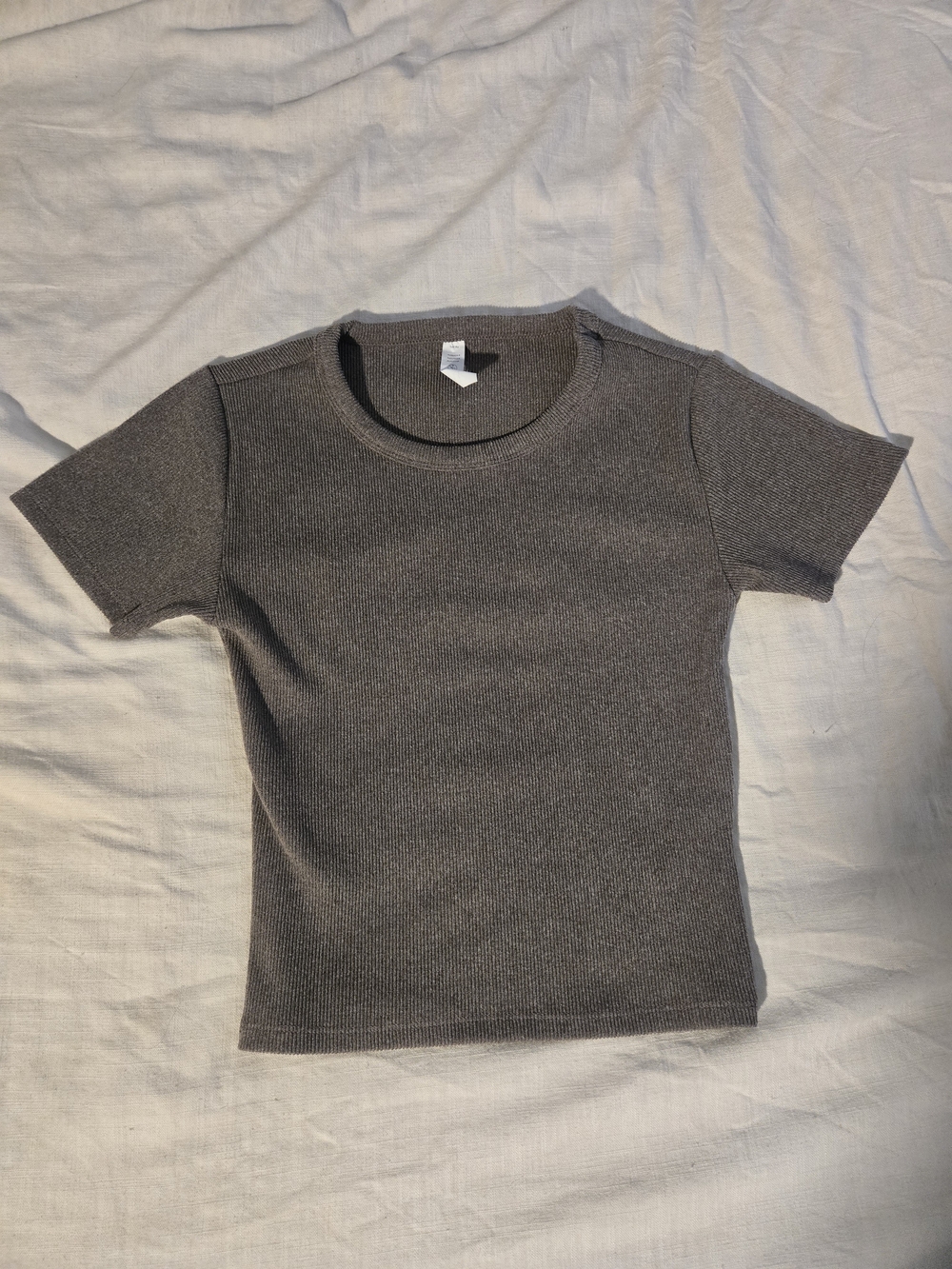 Threads 4 Thought Short Sleeve Ribbed Tee - Charcoal Gray